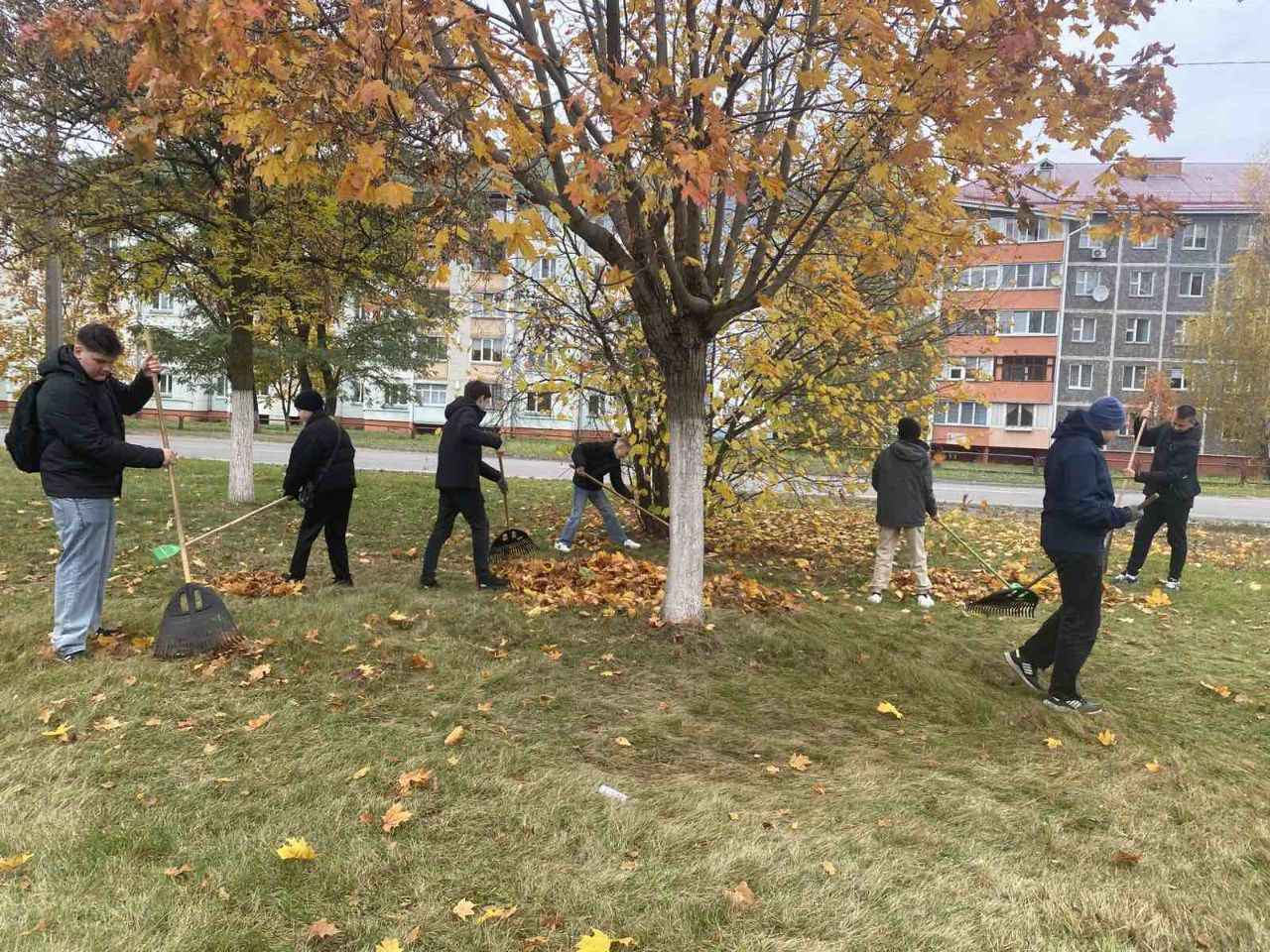 Шестой школьный день на пользу. Уборка территории. Шестой школьный день на пользу. Уборка территории.