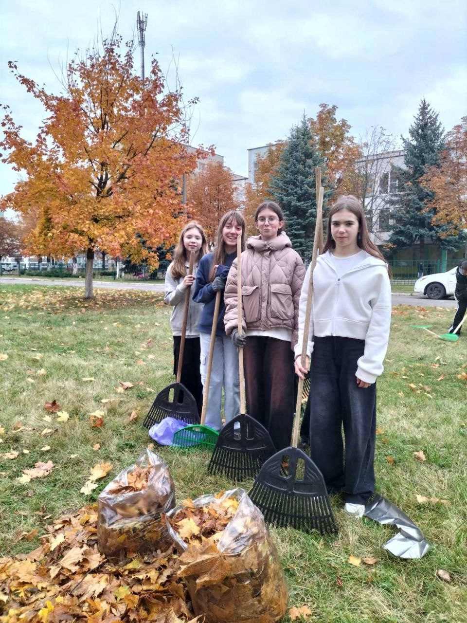 Шестой школьный день на пользу. Уборка территории. Шестой школьный день на пользу. Уборка территории.